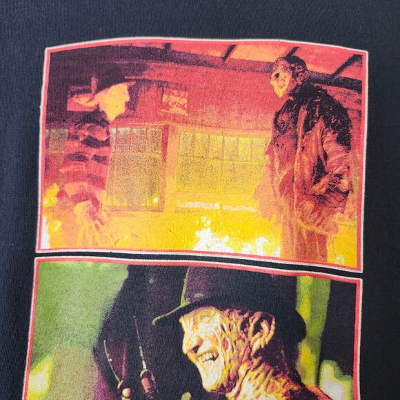 Freddy Vs Jason Men's Black Graphic Tee Short Sleeve Rare Size Medium - Picture 4 of 9